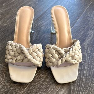 Forever 21 Cream Braided Heels